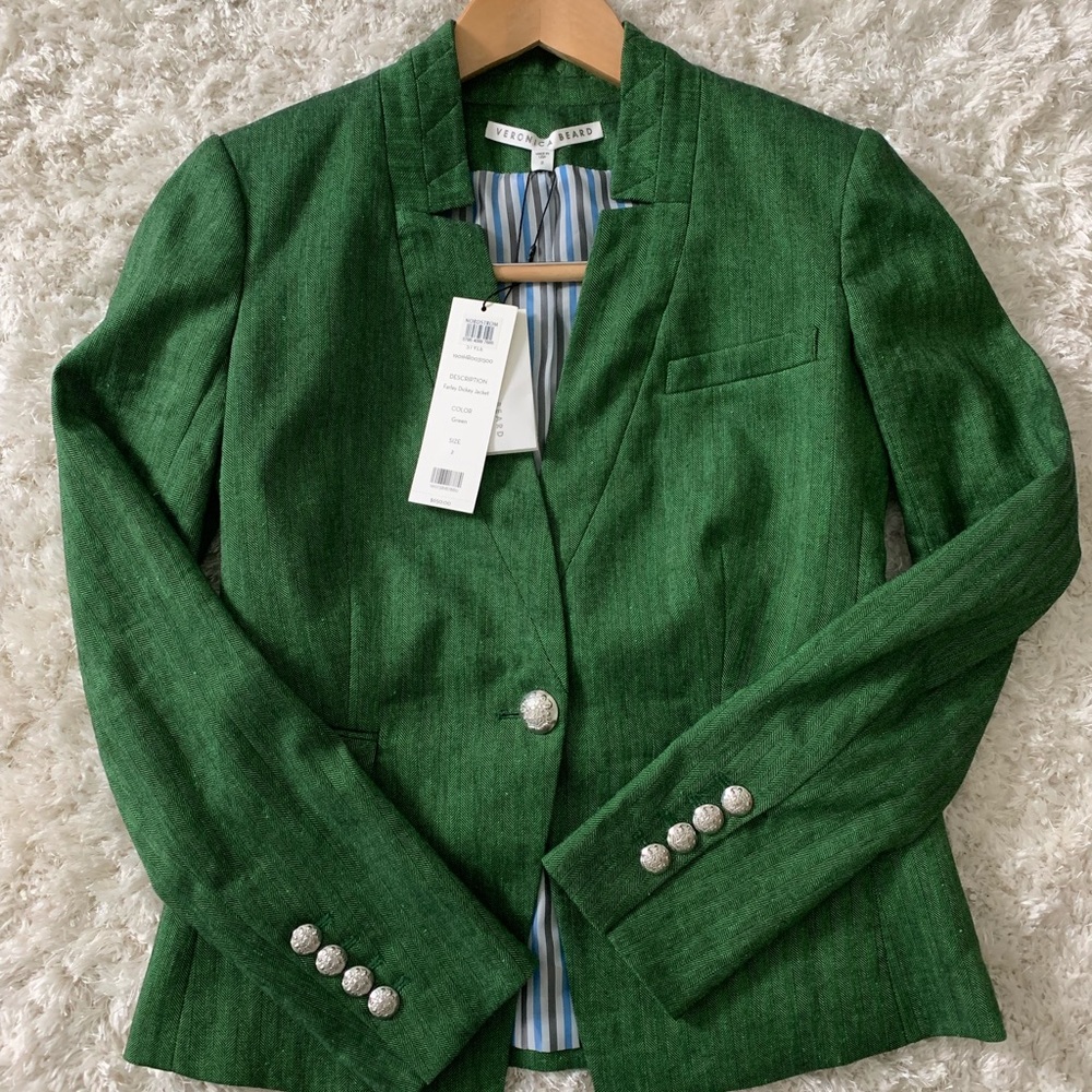 Veronica Beard Farley Linen Dickey Jacket
